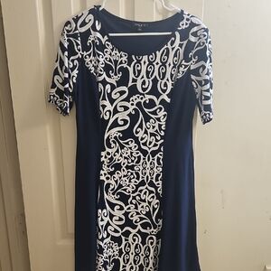 Sami & Jo Navy Dress with White Accents